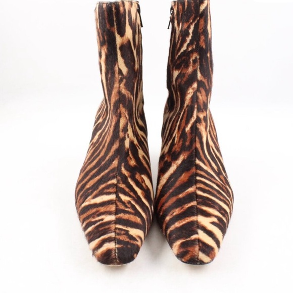 STAUD Wallys Tiger Print Calf Hair Ankle Boots size 39~NWT - Picture 5 of 7